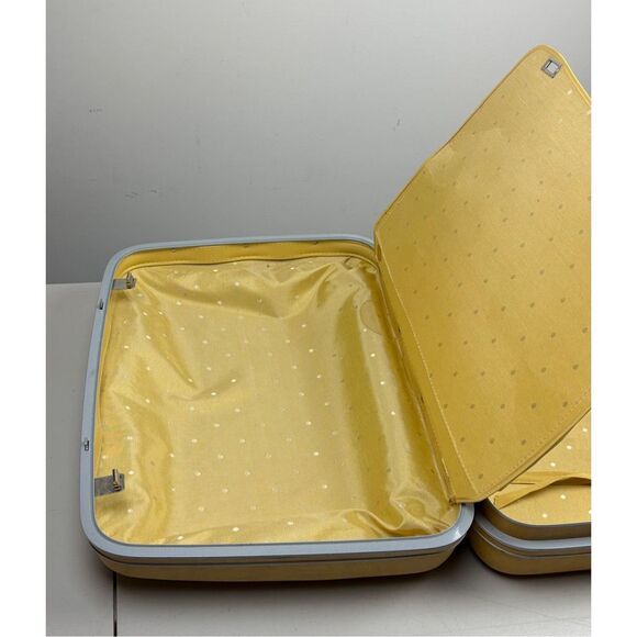 Vintage Samsonite Profile Hardside Suitcase Luggage Mustard Yellow MCM Retro 20" - Picture 12 of 13